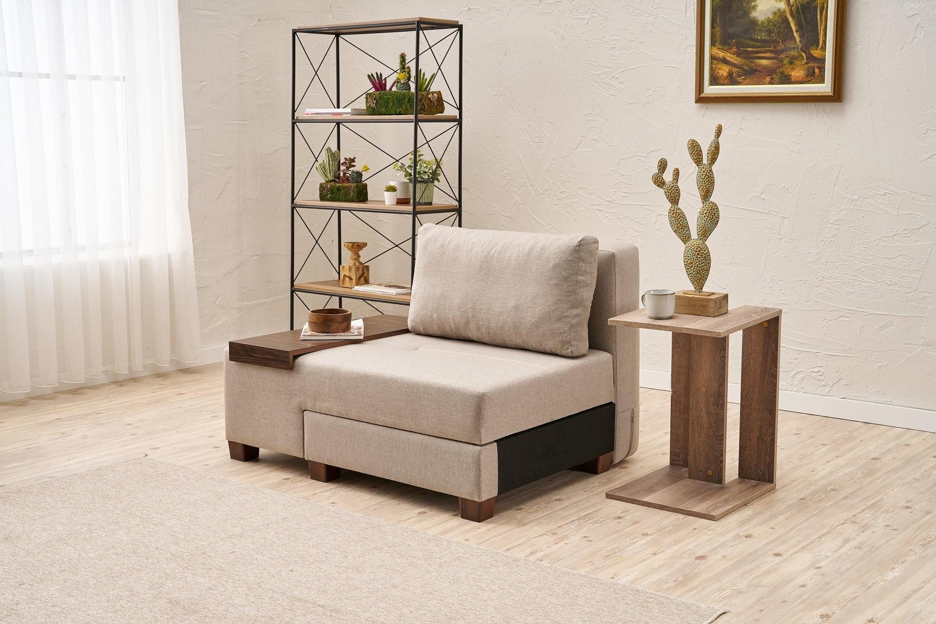 Perenna 1-seater module left linen cream 1