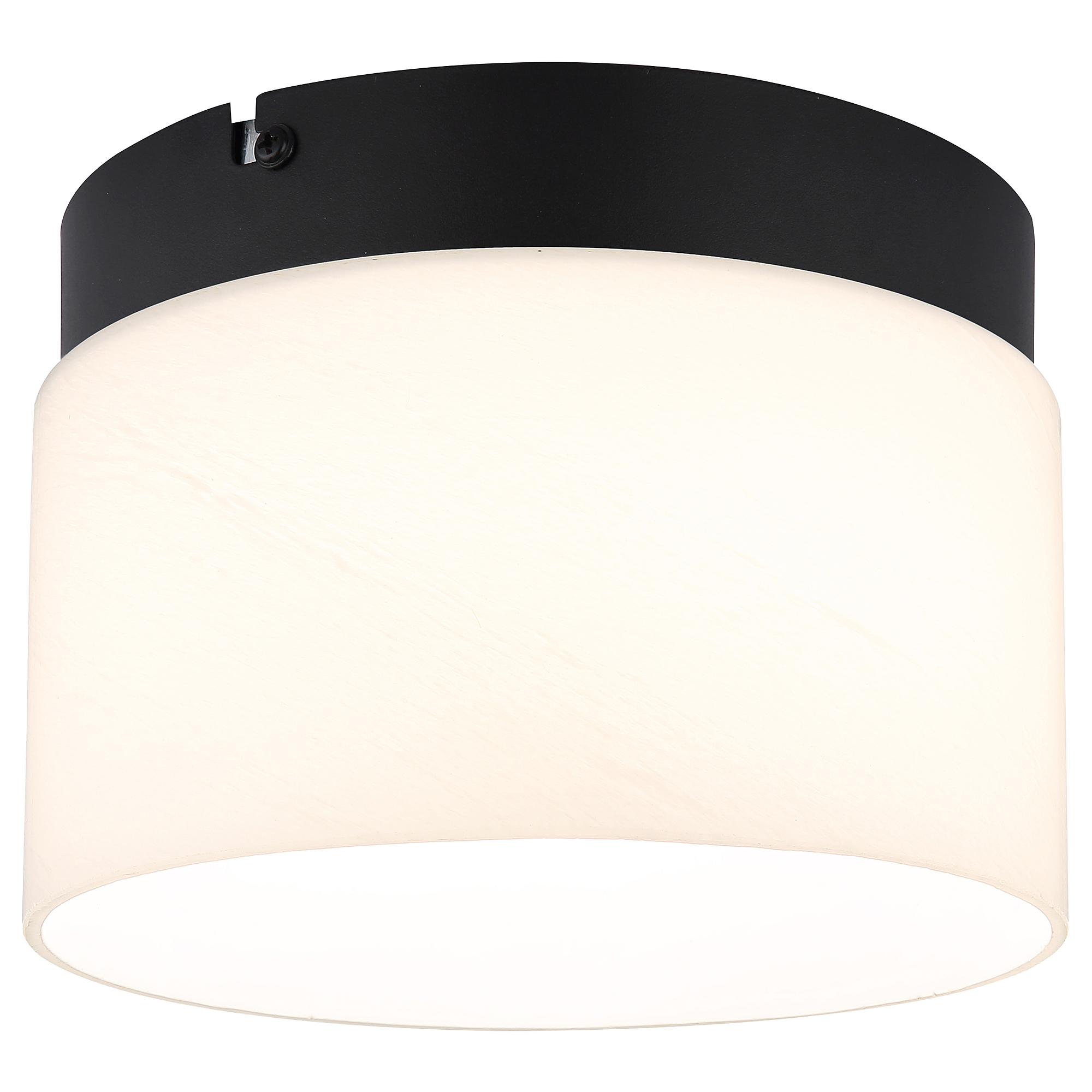 Trenton LED ceiling light 1-bulb opal glass iron 0