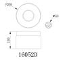 Trenton LED ceiling light 1-bulb opal glass iron 2