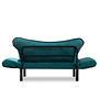 Elegant sofa bed 2-seater petrol blue 3