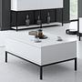 Lord Couchtisch Holzfurnier Schwarz Weiß 1