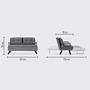 Sofa bed 2-seater Petrol 6