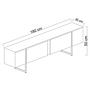 Luxe TV-Schrank Holzfurnier Weiß Silber 6