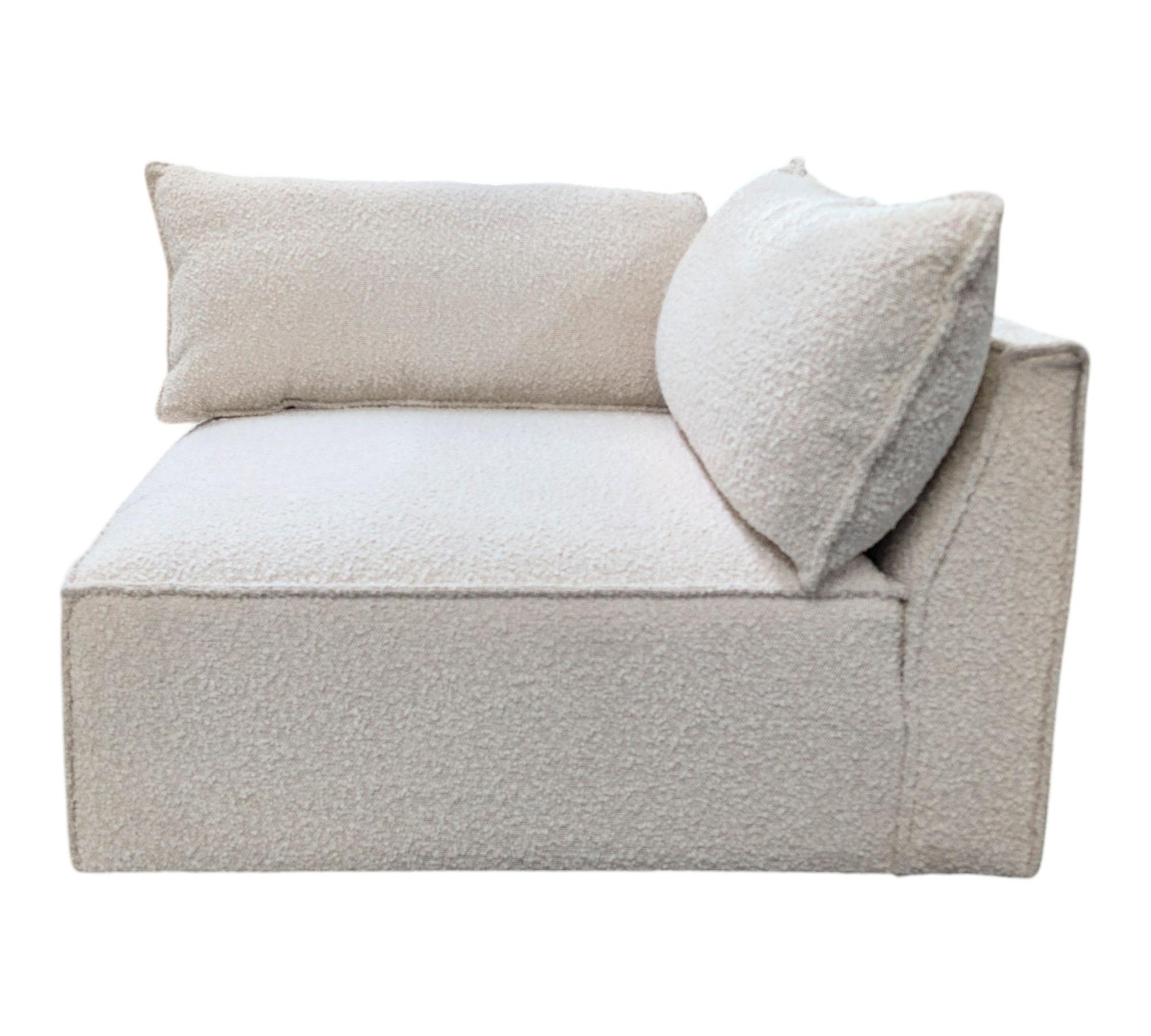 Daphne 1-seater corner module left Maya Cream 6