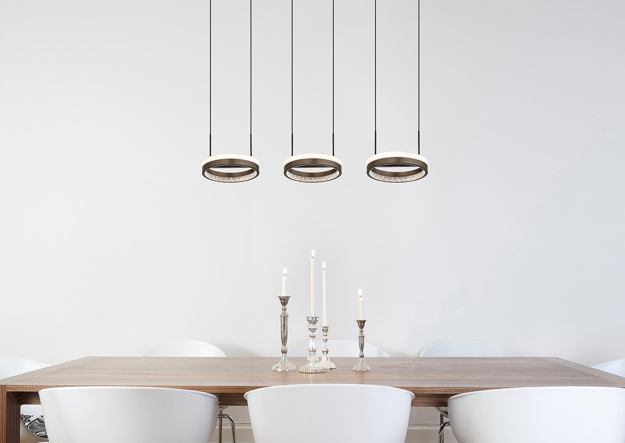 Della Typ C LED-Pendelleuchte 1-flammig Acrylglas Eisen  2