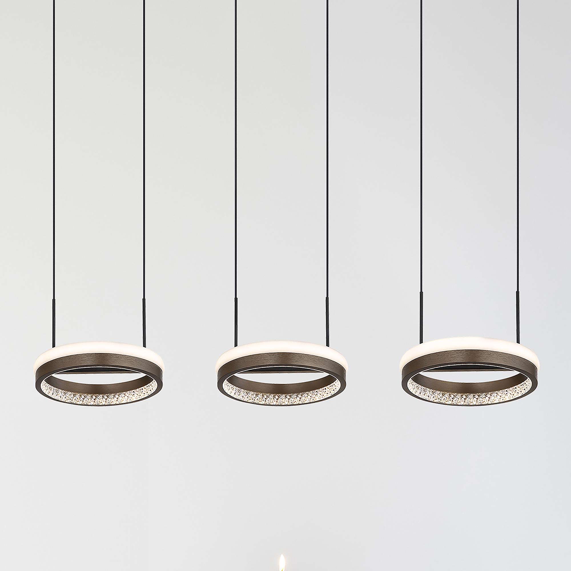 Della Typ C LED-Pendelleuchte 1-flammig Acrylglas Eisen  0