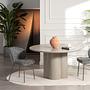 FIOLAA Upholstered Chair Set of 2 Grey 4