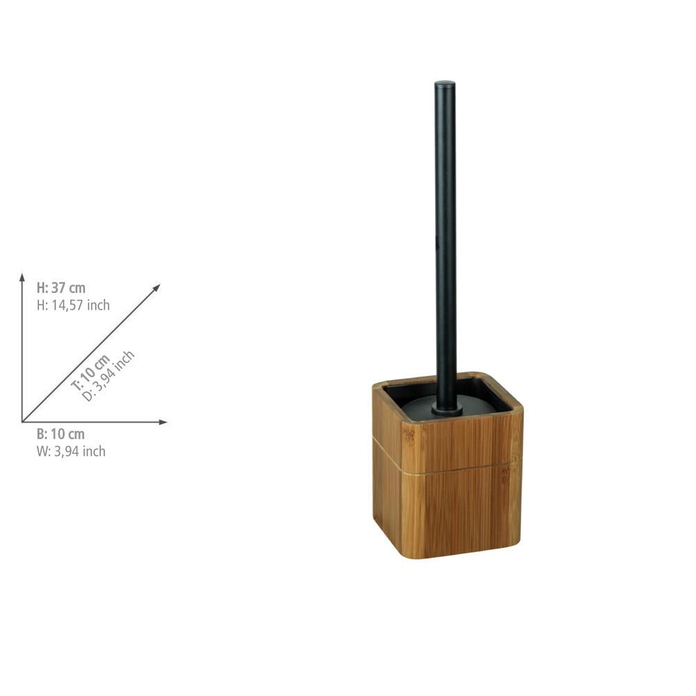 Serro Typ A WC-Garnitur Edelstahl Bambus Braun Schwarz 4