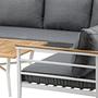 Mexico Corner Sofa Garden Furniture Set Metal Teak 1