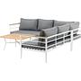Mexico Corner Sofa Garden Furniture Set Metal Teak 2