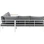 Mexico Corner Sofa Garden Furniture Set Metal Teak 7