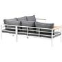 Mexiko Ecksofa Gartenmöbel-Set Metall Teak 8
