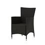 2x Knick Armstuhle Stapelbar Polyrattan Schwarz 2