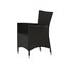 2x Knick Armstuhle Stapelbar Polyrattan Schwarz 3