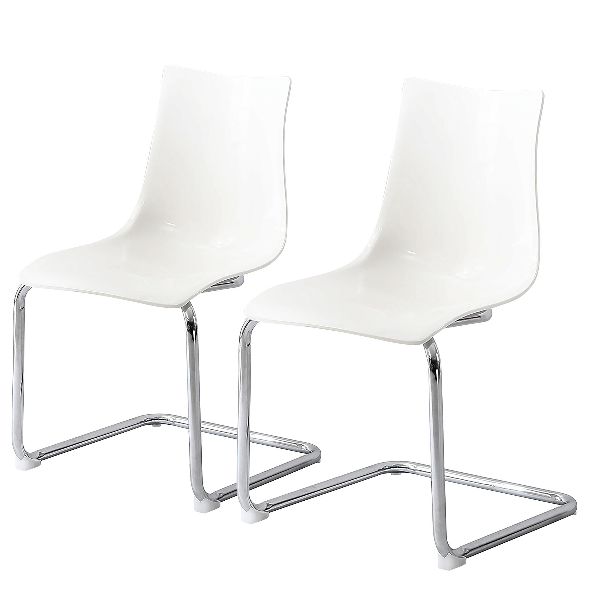 MENSIKU Freischwinger 2er-Set Weiß 0