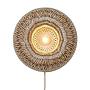 Barbados Wall Lamp 1-light Dark Brown Bamboo 2