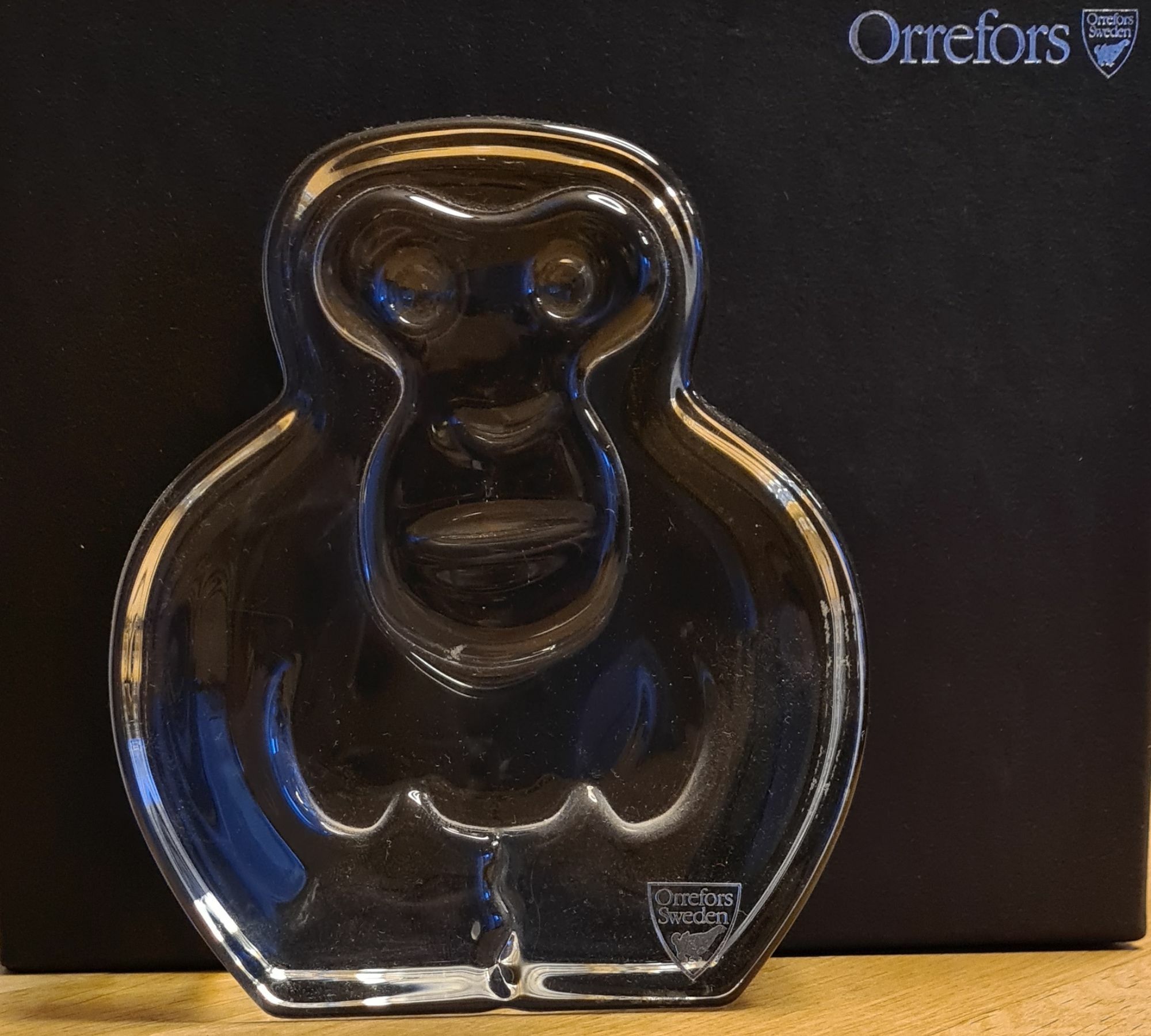 Orrefors Glasfigur Affe 0