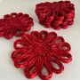 6x Coaster Abacá Hemp Red 1