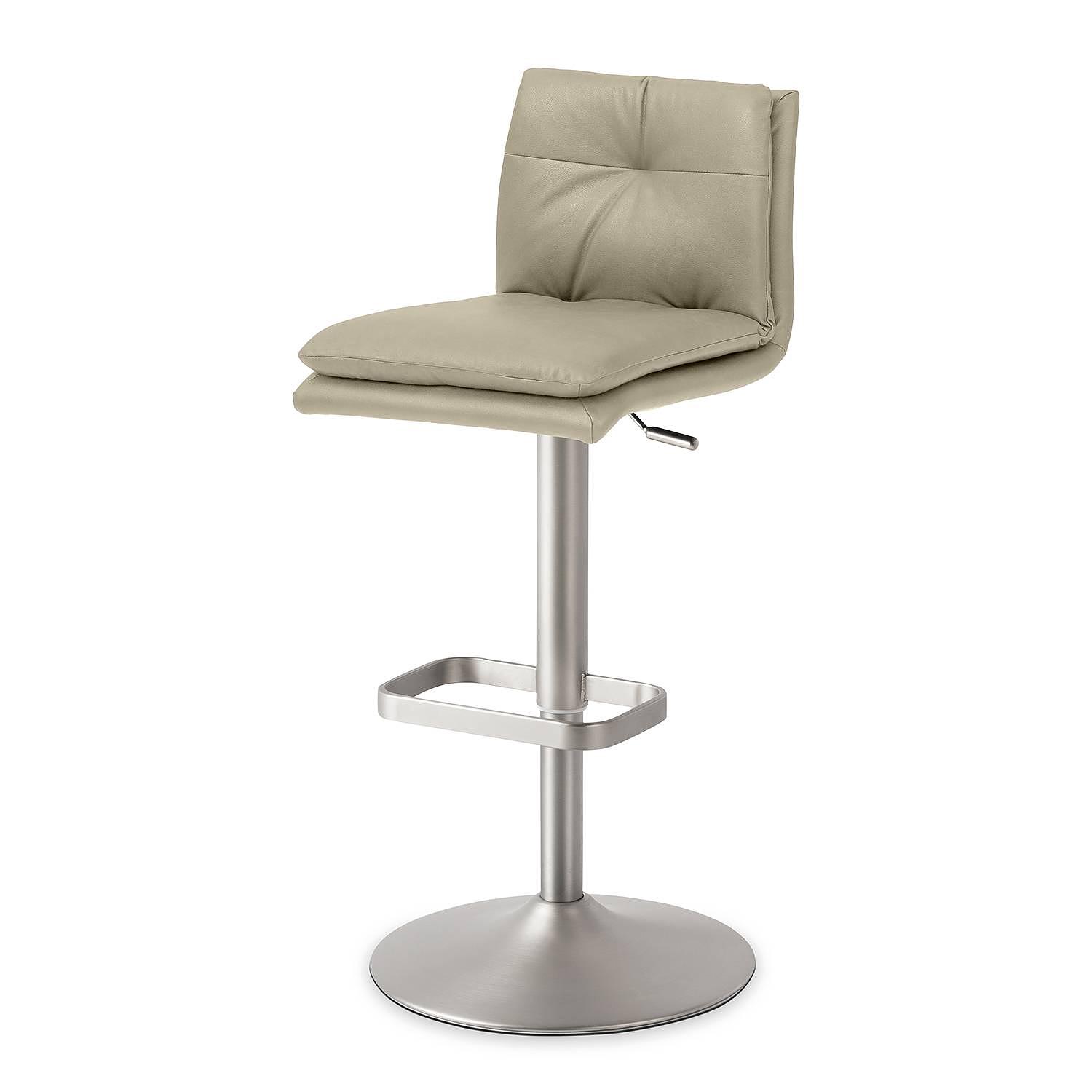 Bar and Counter Stool Steel Polyester Taupe 0