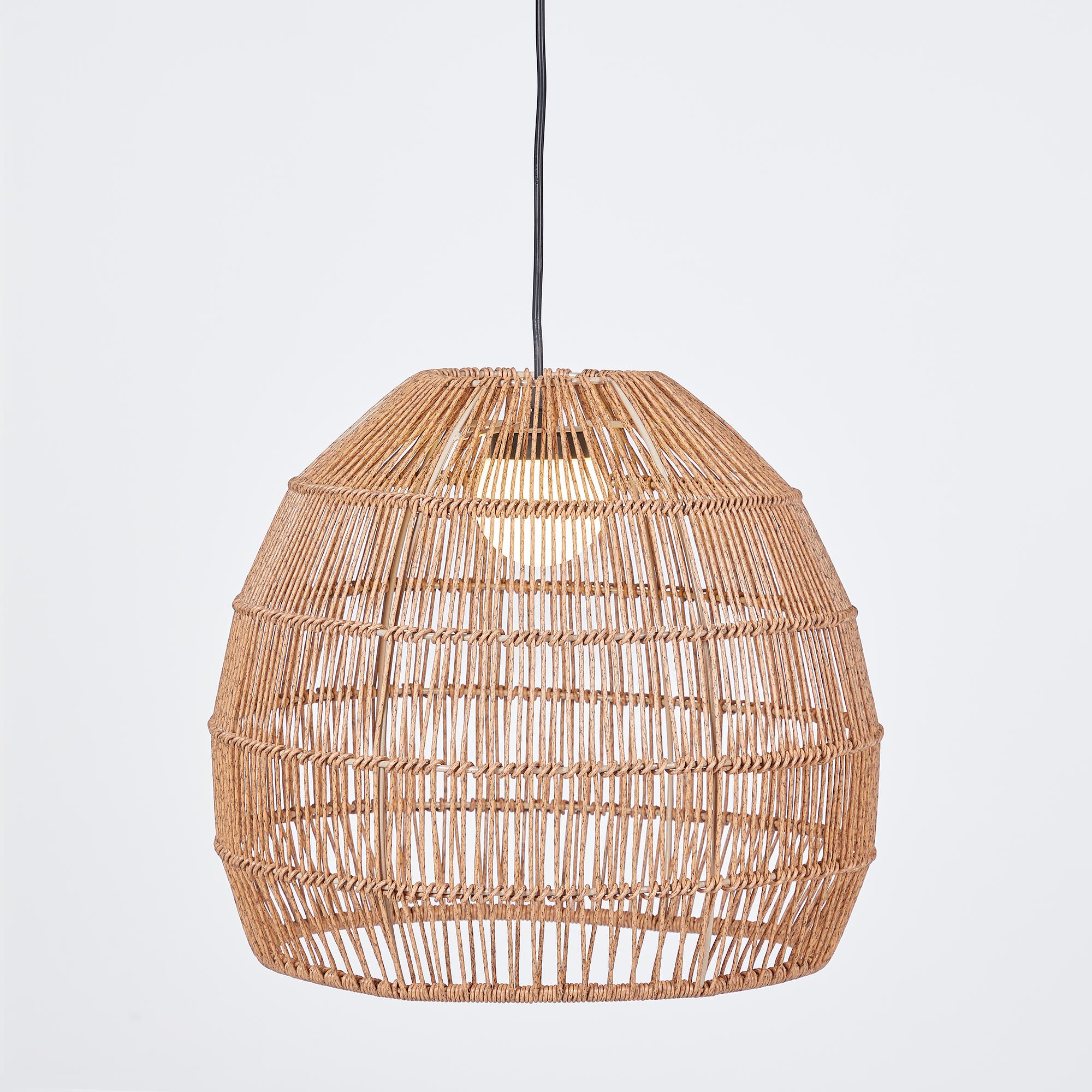 SOLANA Solar Pendant Light Polyethylene Steel Beige 3