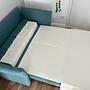 Aufklappbares Sofa Türkis 3