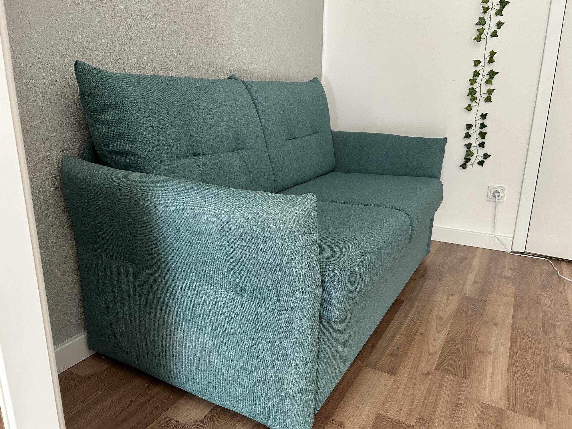 Aufklappbares Sofa Türkis 4