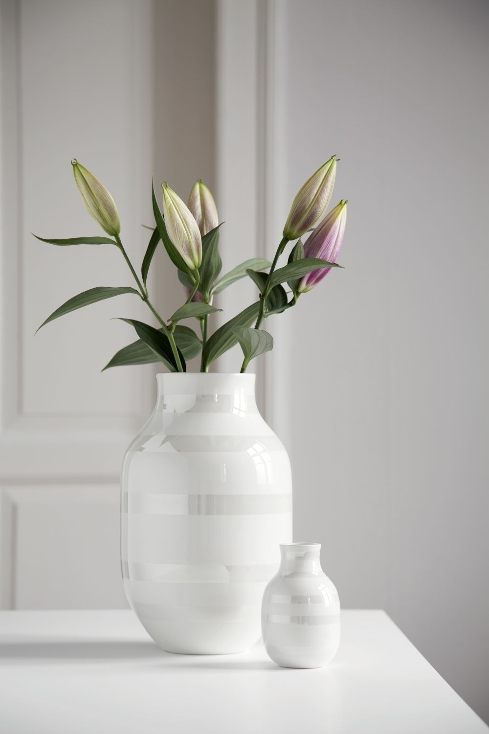 Omaggio Keramikvase Weiß 9
