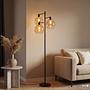PENSI floor lamp 3-bulb glass iron black 0