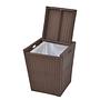 Gladysdale Wäschekorb Polyrattan Braun 1