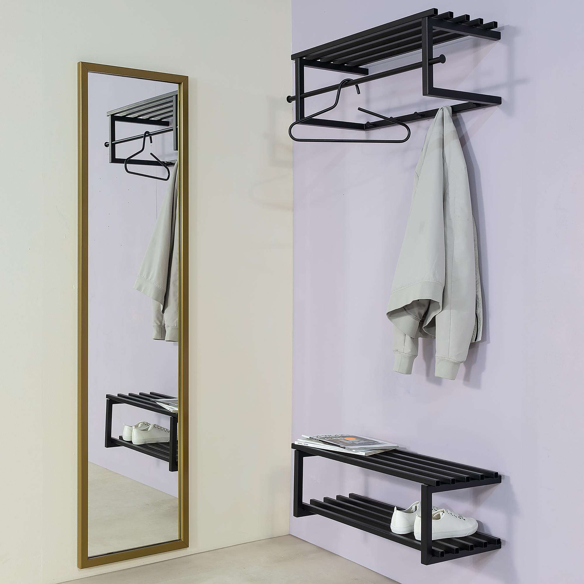 Norton Wall Coat Rack Black 4