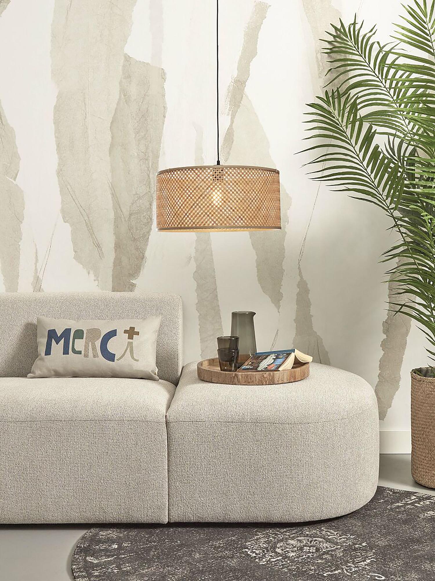 Java Pendant Light 1-bulb Bamboo Beige 4