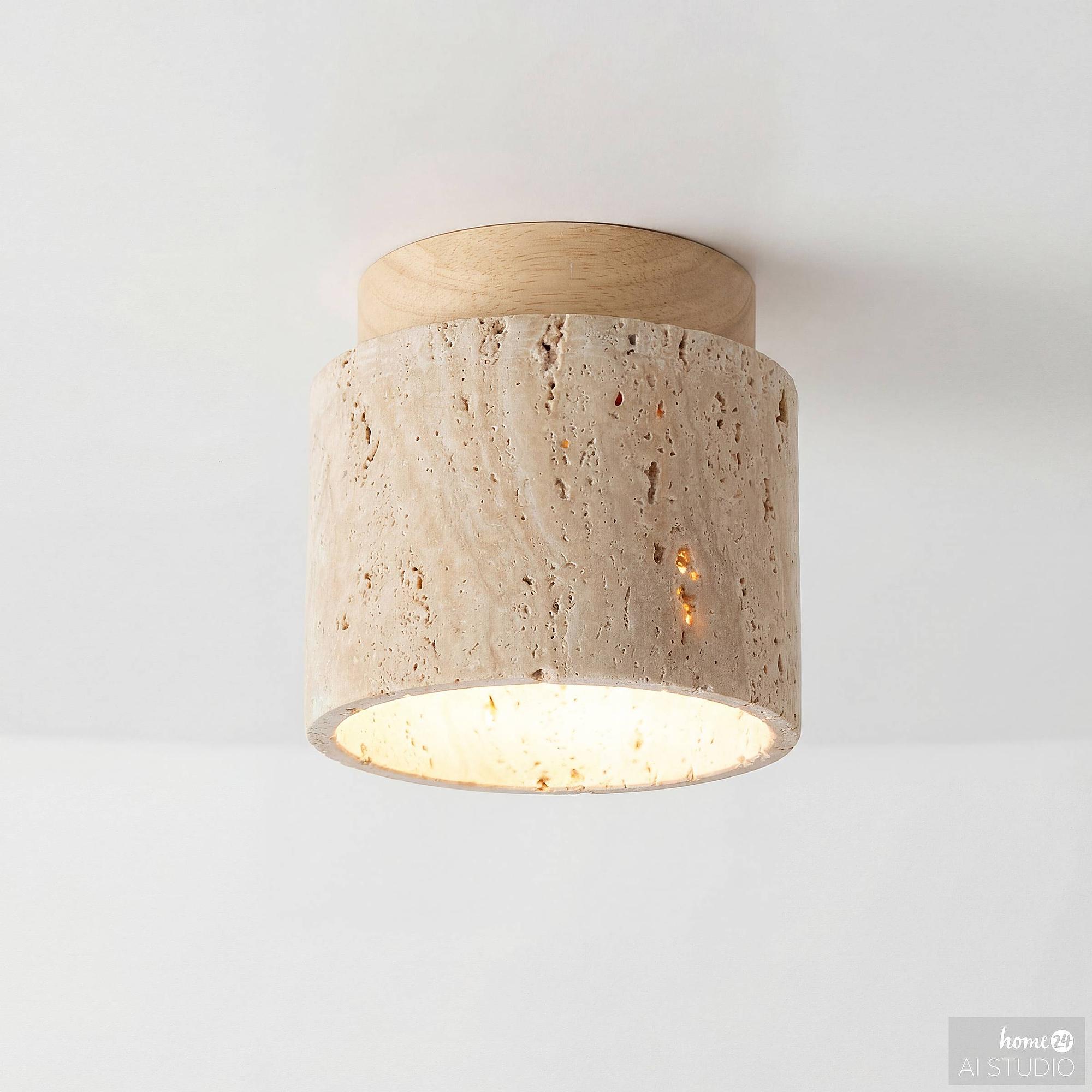 Prelo Pine Ceiling Light solid / Marble 1-bulb Beige 4