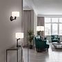 Cassio Wall Lamp 1-light Woven Fabric Steel Black 2
