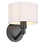 Cassio Wall Lamp 1-light Woven Fabric Steel Black 0