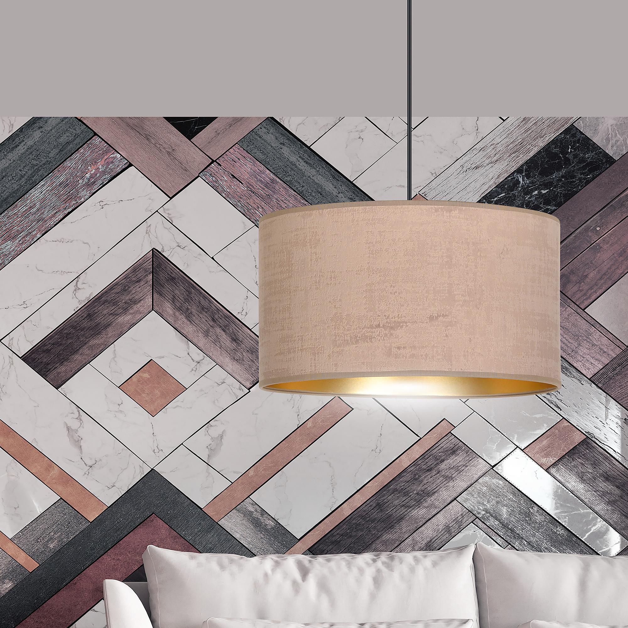 Hilde Type A Pendant Light 1-bulb Cotton Fabric Dusty Pink 4