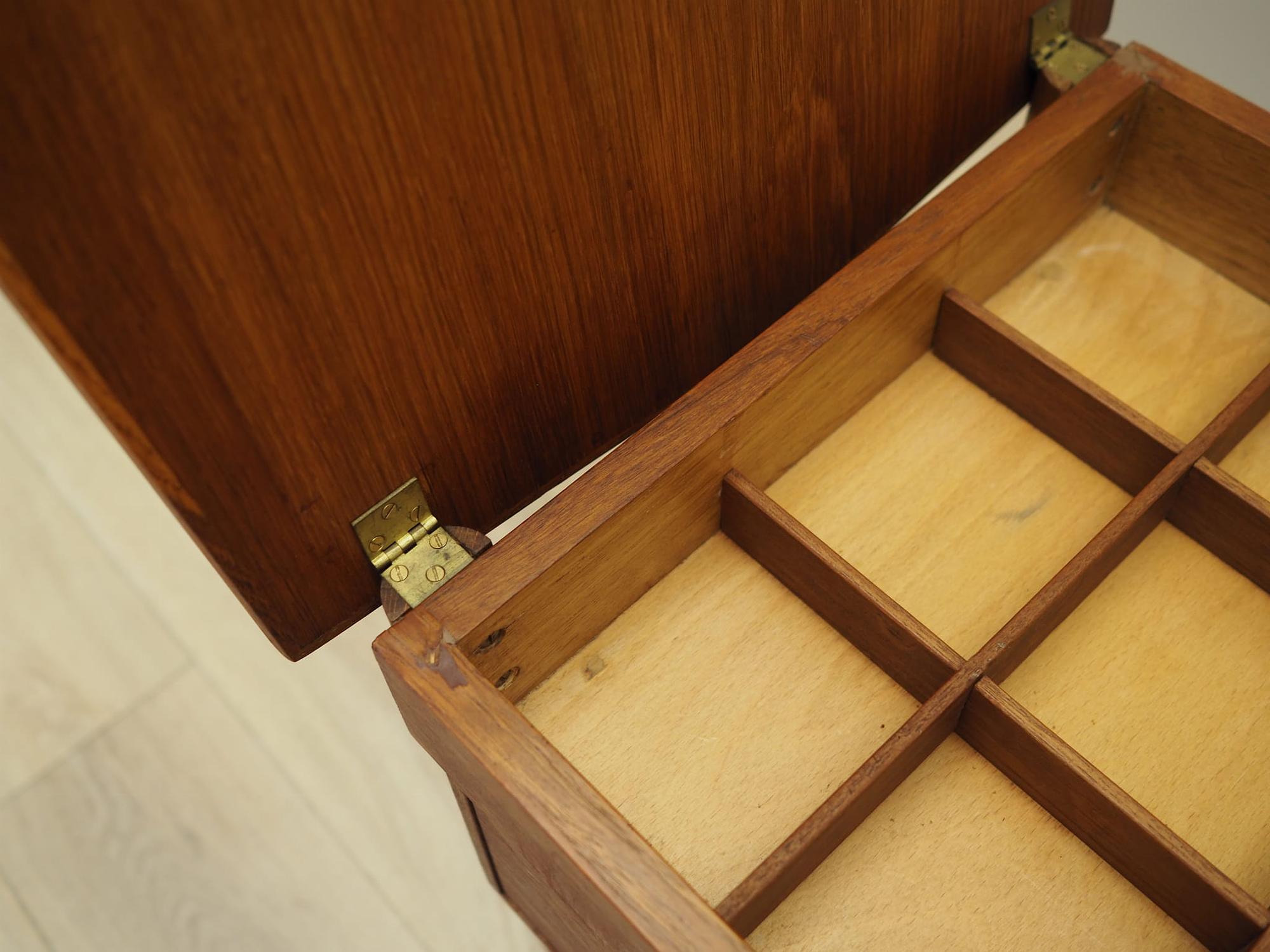 Vintage Nähtisch Teakholz Braun 1960er Jahre 13