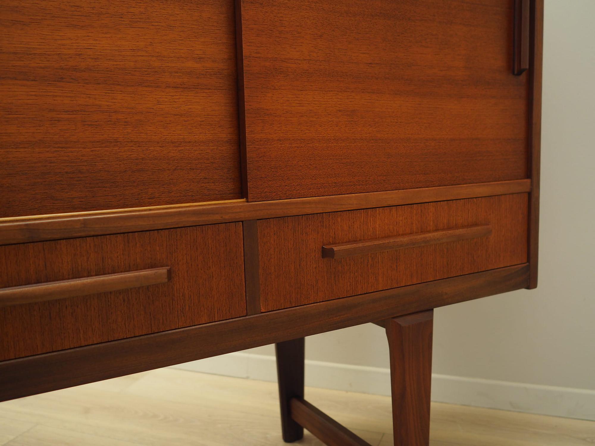 Vintage Highboard Teakholz Braun 1960er Jahre 11