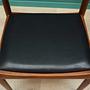 4x Vintage Stuhl Teakholz Leder Braun 1970er Jahre 11