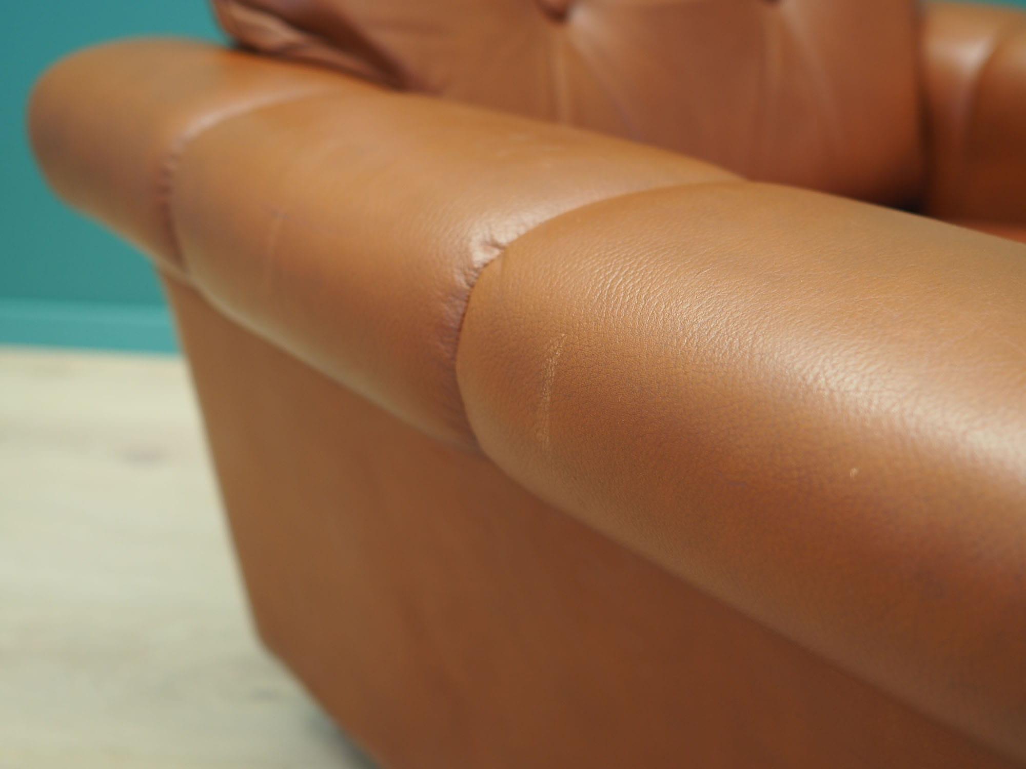 Vintage Armchair Leather Brown 1960s 10