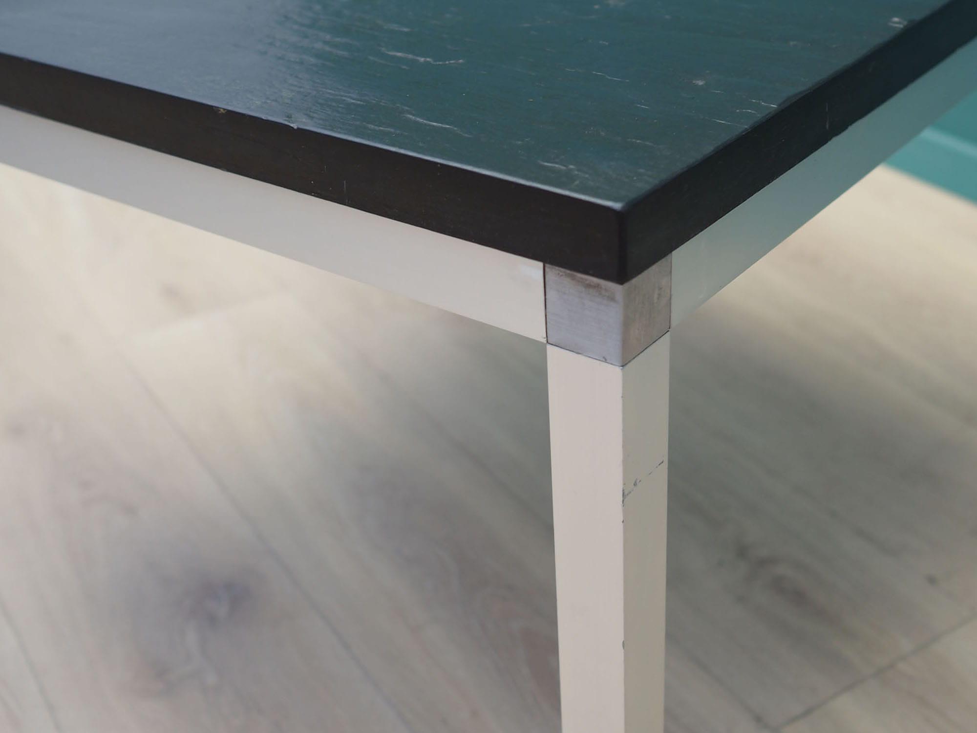 Vintage Side Table Slate Metal Black 1970s 10