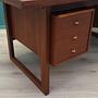 Scrivania Vintage in Teak Marrone Anni '70 13