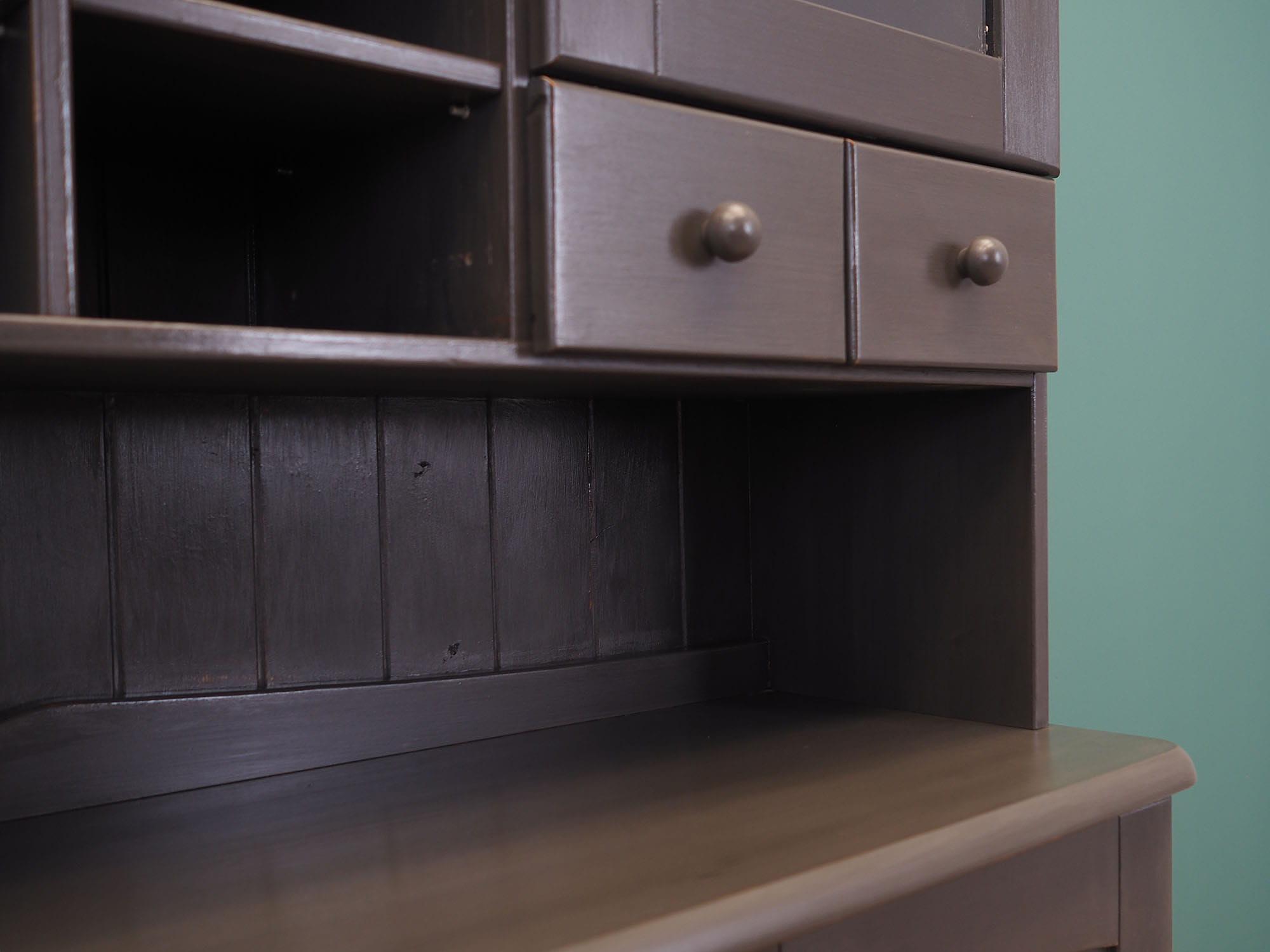 Vintage cabinet Pine grey 1980s 10
