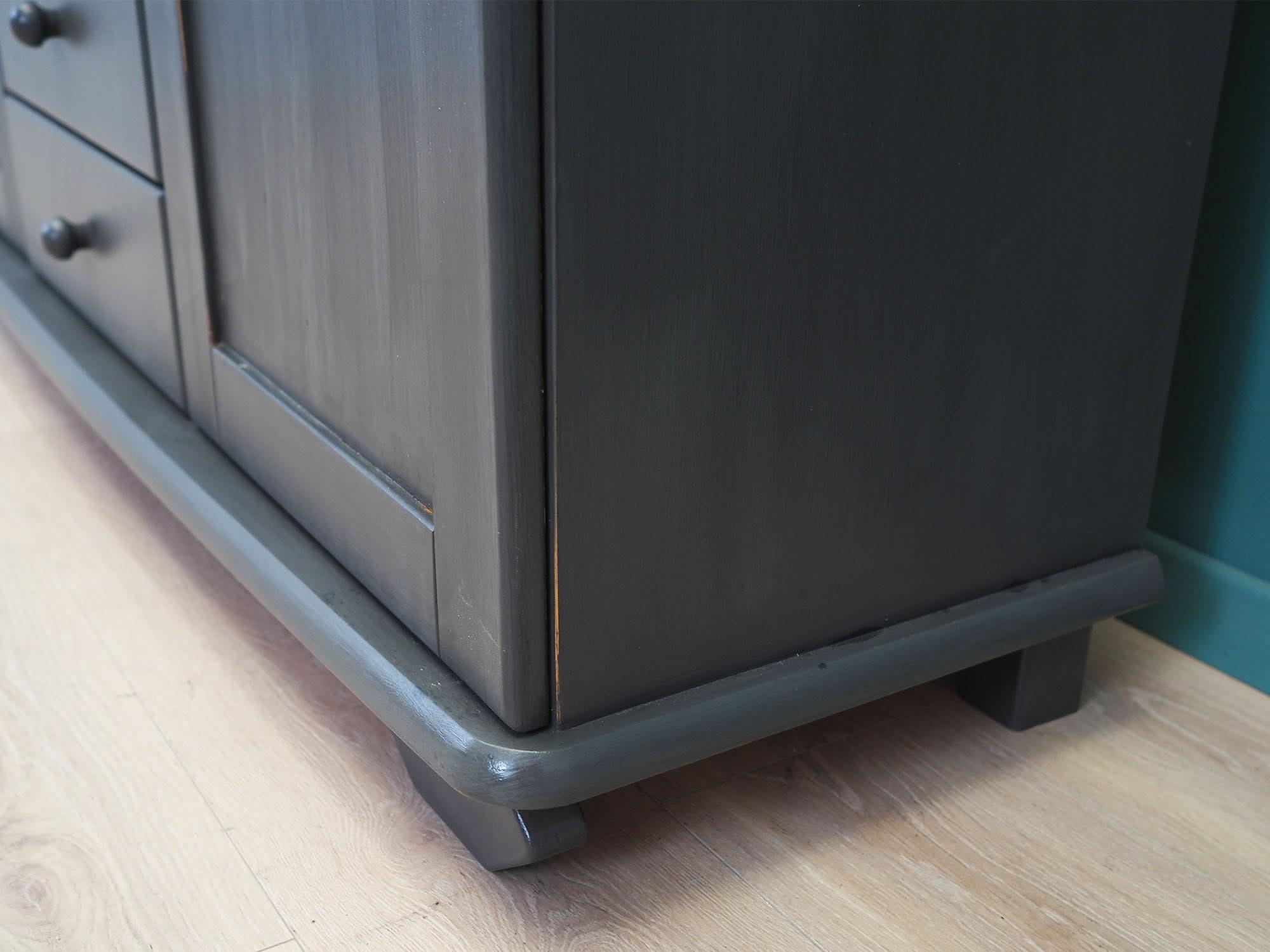 Vintage cabinet Pine grey 1980s 13