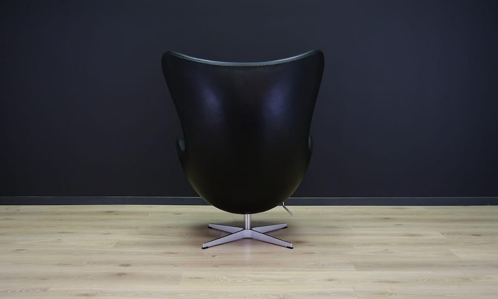 Egg Sessel Arne Jacobsen Leder Schwarz 12