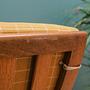 Armchair Teak wood Textile Yellow 1970s 10