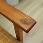 Armchair Teak wood Textile Yellow 1970s 12