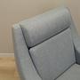 Armchair Textile Wood Grey 1970s 11