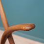Vintage armchair beech fabric brown 1960s 13