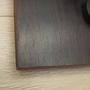 2x Wall lamp glass wood brown 1970s  10