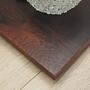 2x Wall lamp glass wood brown 1970s  12